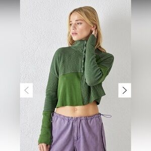 BDG Tabby Thermal Henley Top